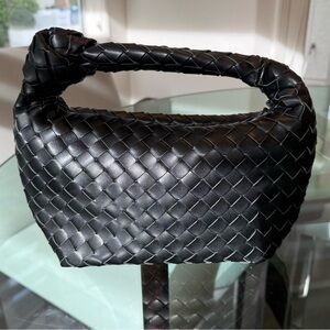 Chic Black Woven Bag